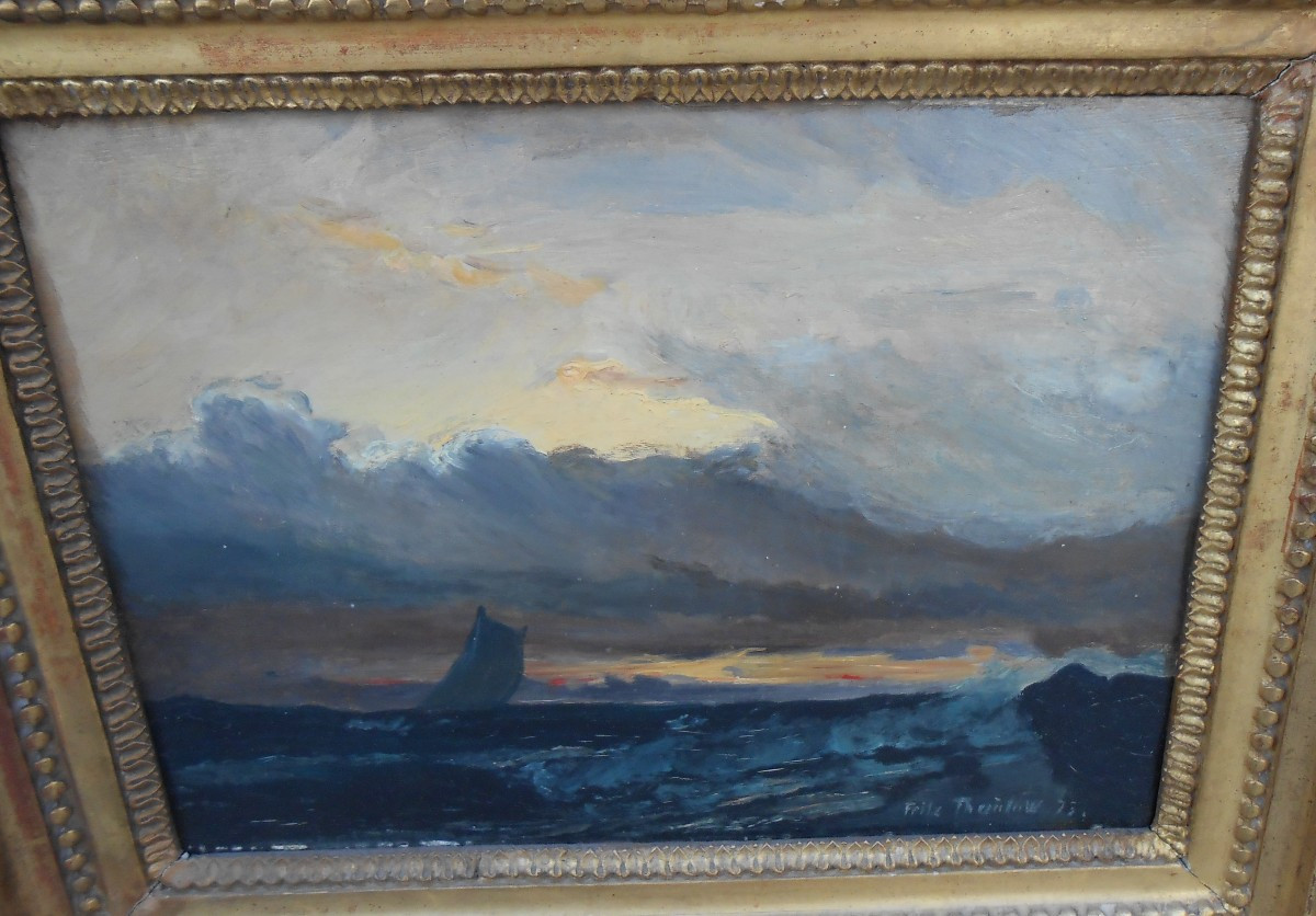 Sailboat At Sunset Frits Thaulow-photo-2