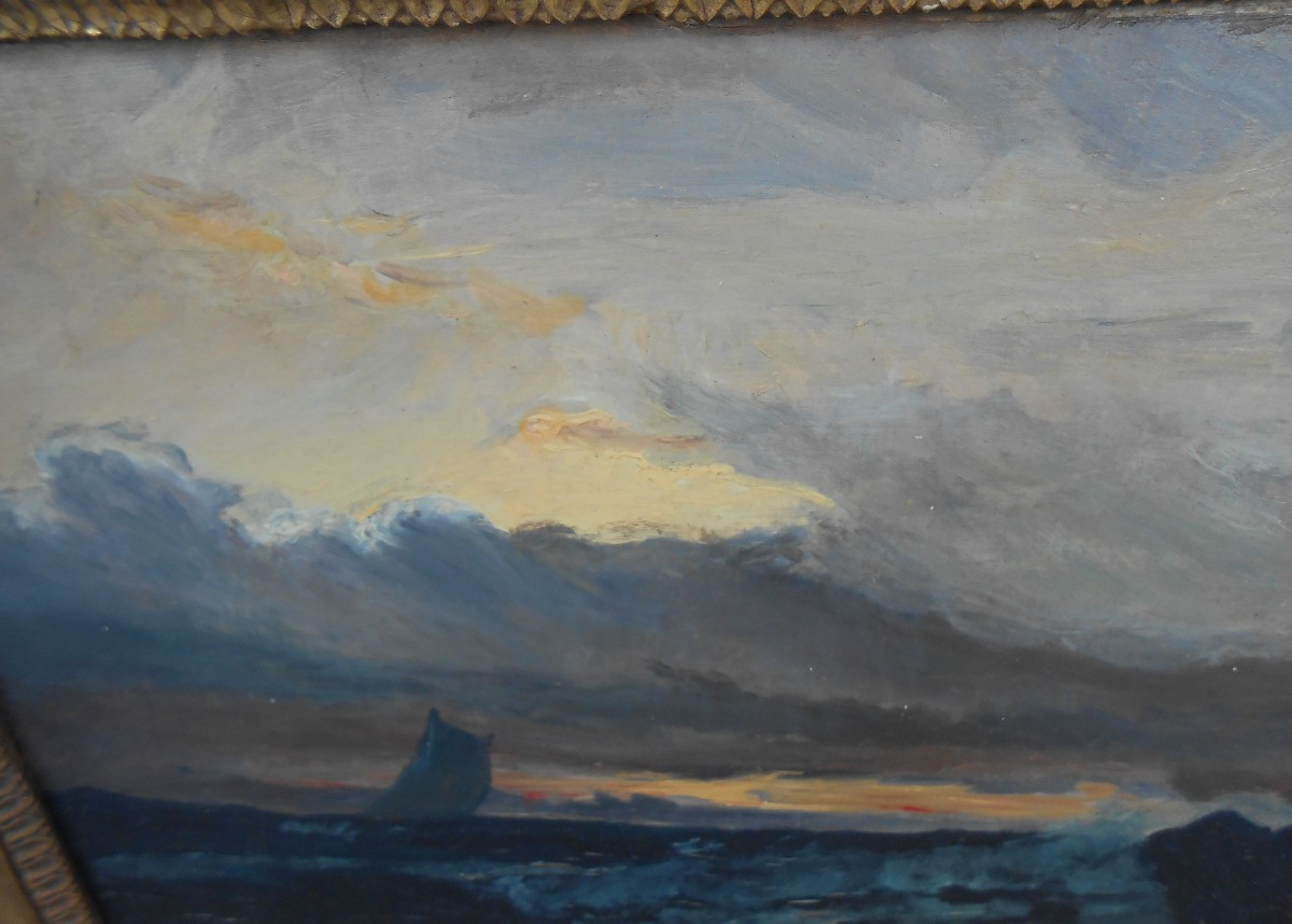 Sailboat At Sunset Frits Thaulow-photo-3