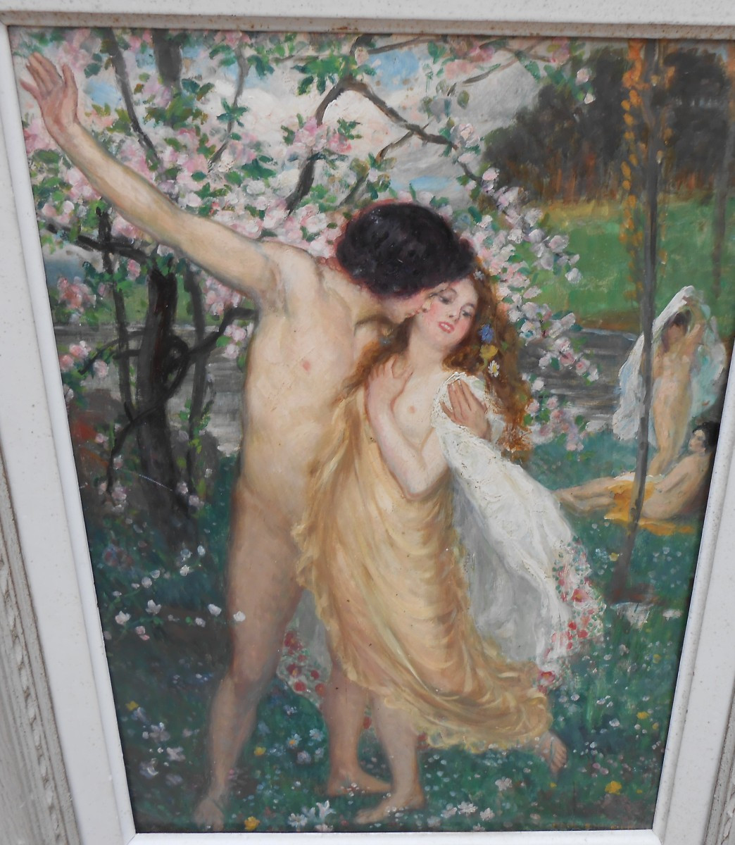 Romantic Couple In A Lively Landscape-photo-2