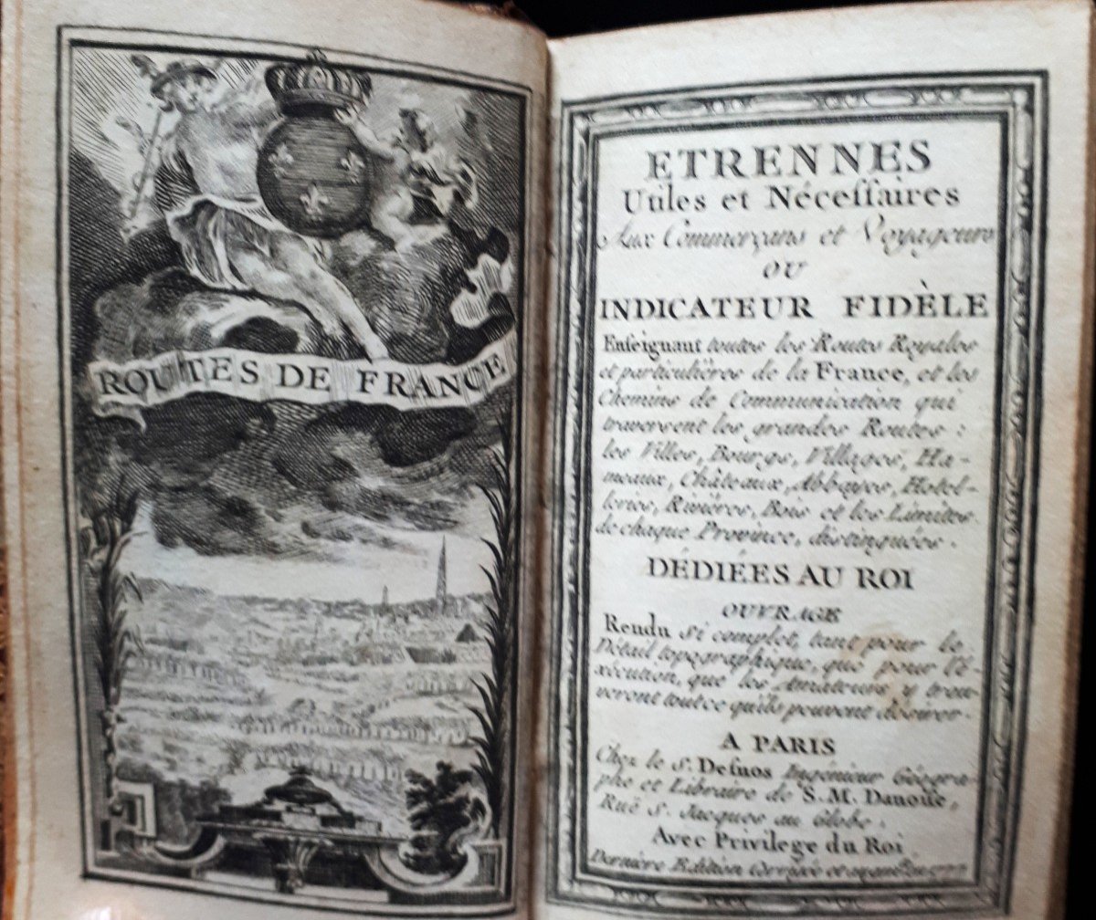 Etrennes Utiles Et Nécessaires Aux Commerçants Et Voyageurs-indicateur Fidèle-1777 Desnos Paris