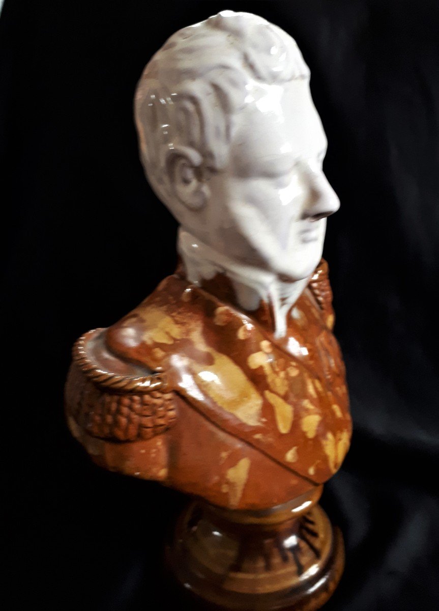 Louis-philippe - Bust In Glazed Terracotta - 19th Or Early 20th Century-photo-2