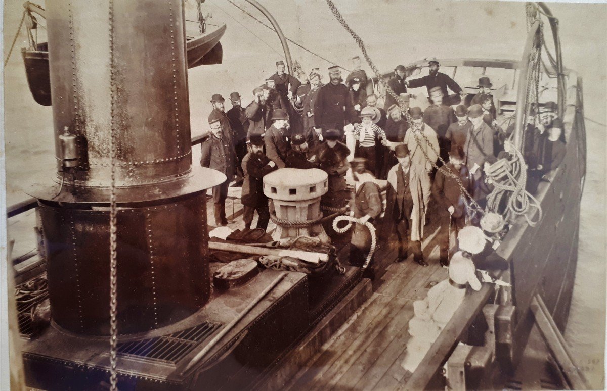 West John Alfred - Passengers Of A Steamer - Circa 1900 - Signed