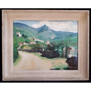 MAXIME-Béhorléguy-Pays Basque- Peintre voyageur- Behorleguy vers 1950.