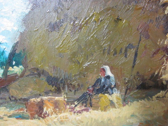 Louis Edouard Garrido, "the Millstone, Haymaking Scene"-photo-2