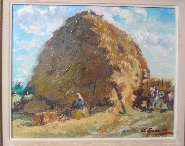 Louis Edouard Garrido, "the Millstone, Haymaking Scene"-photo-6
