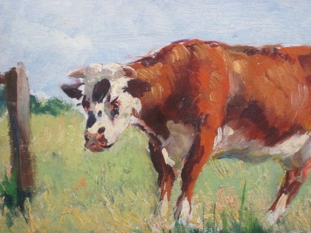 Louis Édouard GARRIDO (1893-1982), "La vache"-photo-2