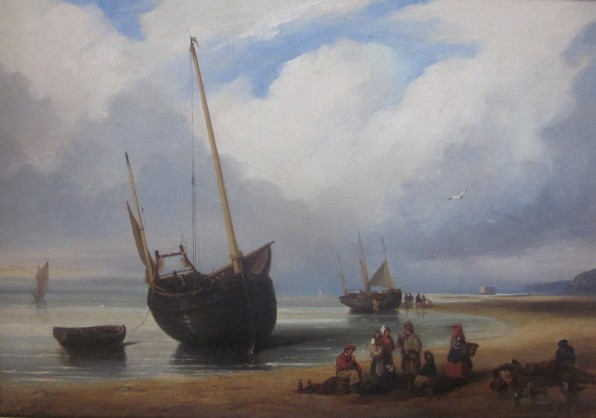 Louis LE POITTEVIN (1847-1909), "Retour de pêche"-photo-3