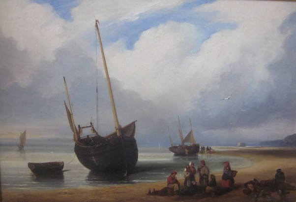 Louis LE POITTEVIN (1847-1909), "Retour de pêche"