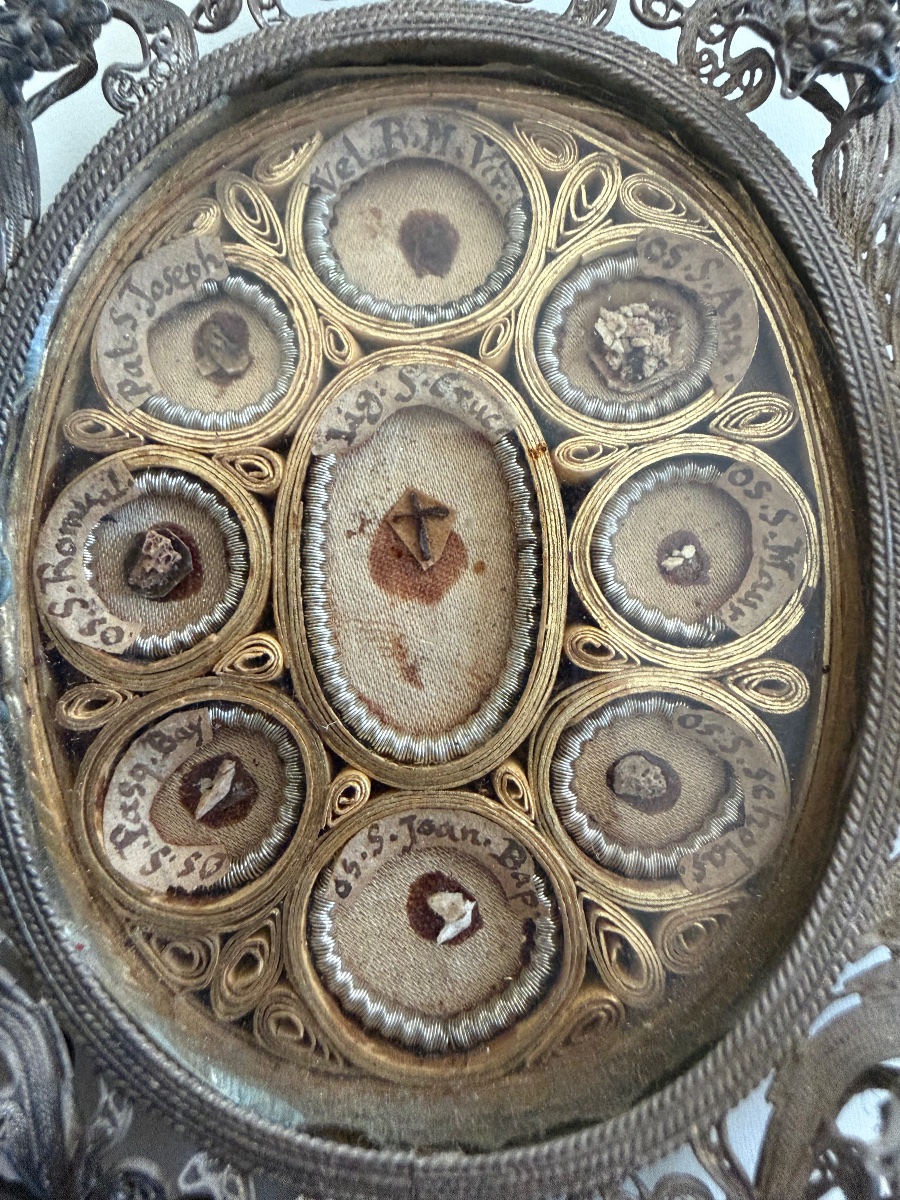 Filigree Silver Reliquary, Italy, 18th Century  -photo-3
