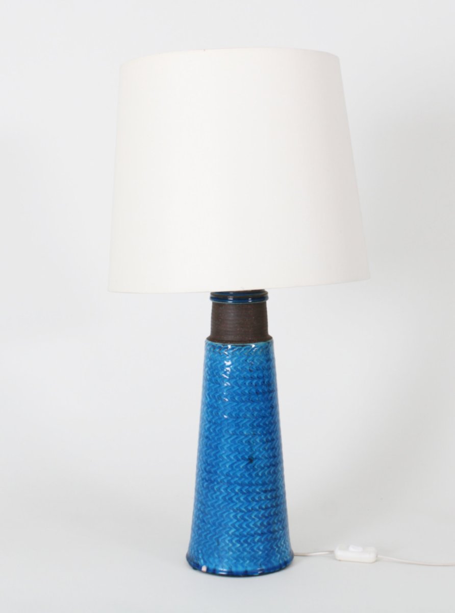 Nils Kahler (1906–1979), Blue-glazed Ceramic Lamp