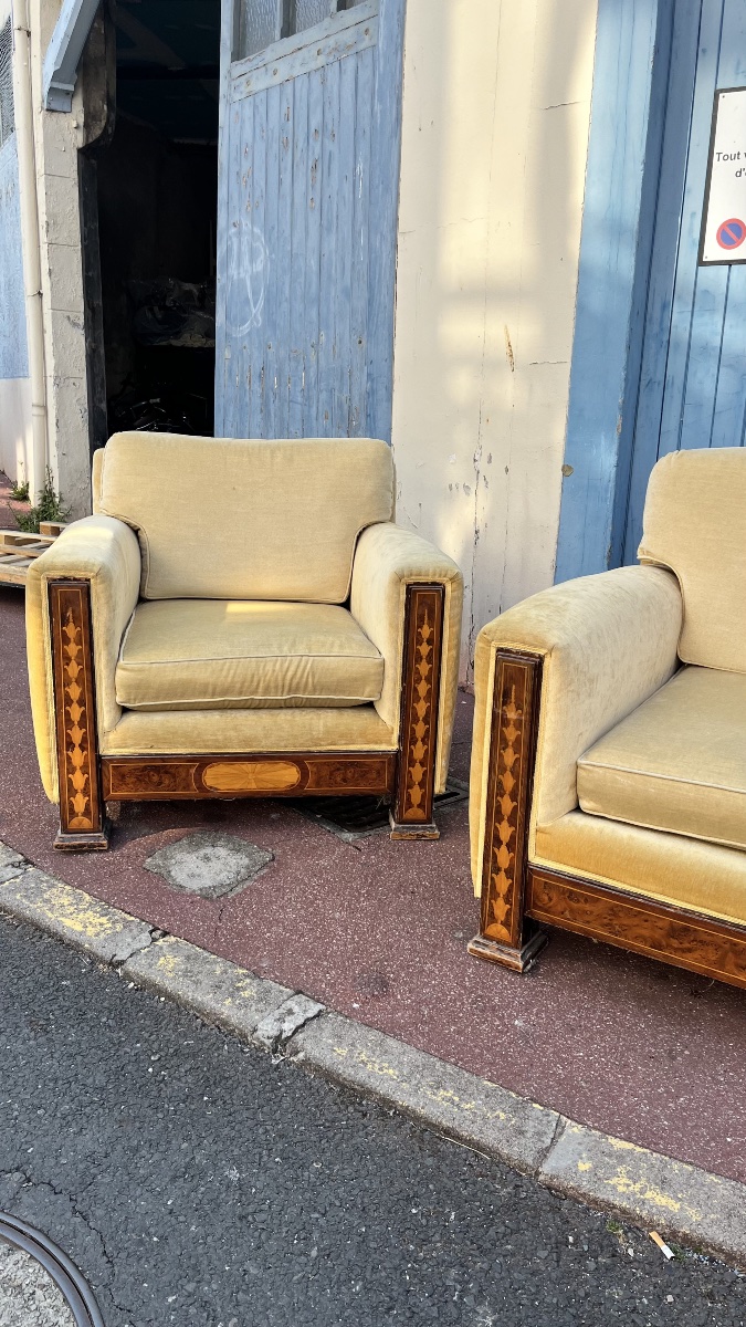 Canapé et son Fauteuil Art Déco-photo-2