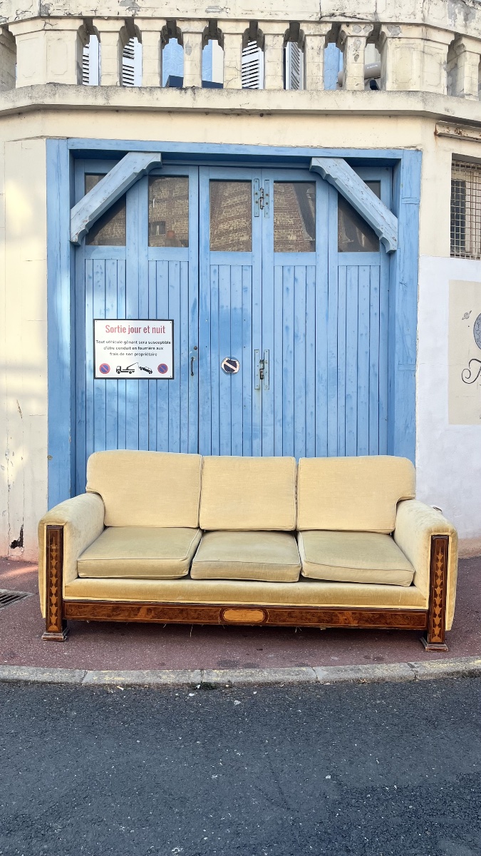 Canapé et son Fauteuil Art Déco-photo-2