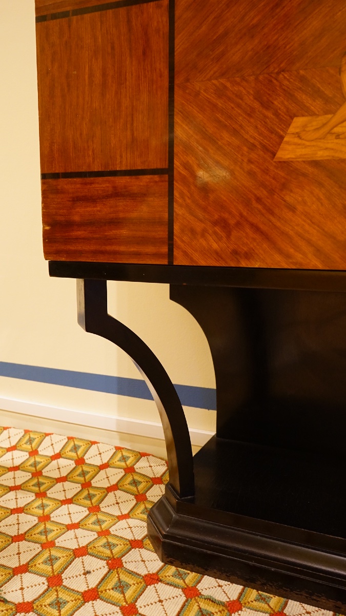 Console italienne marqueterie, 1940-photo-2
