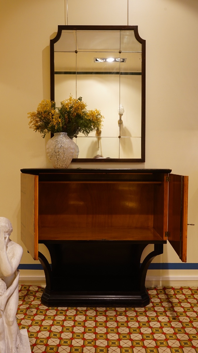 Console italienne marqueterie, 1940-photo-4