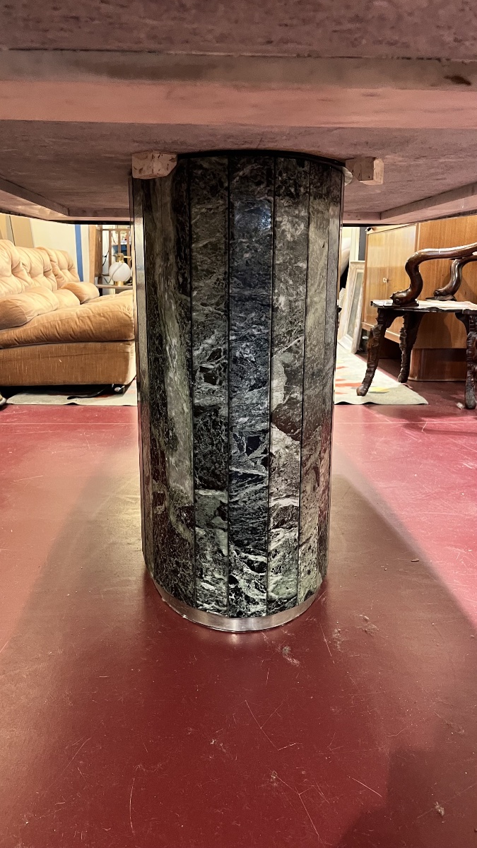 Green Marble Dining Table, 1970-photo-4
