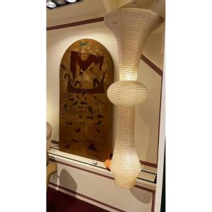 Akari Model H Pendant Light By Isamu Noguchi, 1980