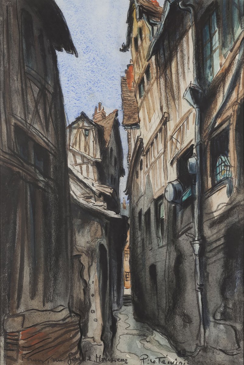 Pierre Le Trividic (1898-1960) - La rue Garde Monsieur (Rouen)