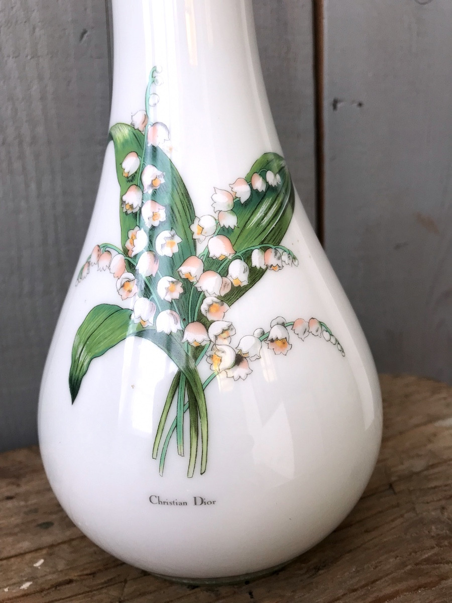 Christian Dior Porcelain Vase With Lily Of The Valley Decor-photo-3