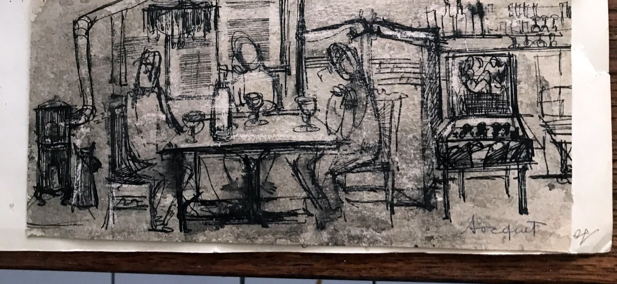 Dessin , étude préparatoire à l encre, de Jeanne Socquet -photo-4