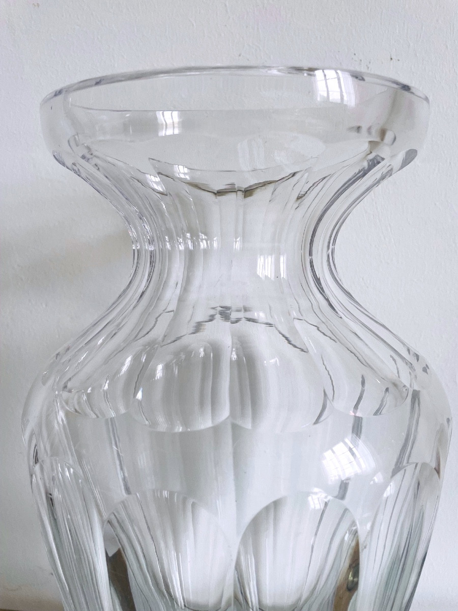 Baccarat Crystal Vase, Malmaison Model, Early 20th Century-photo-2