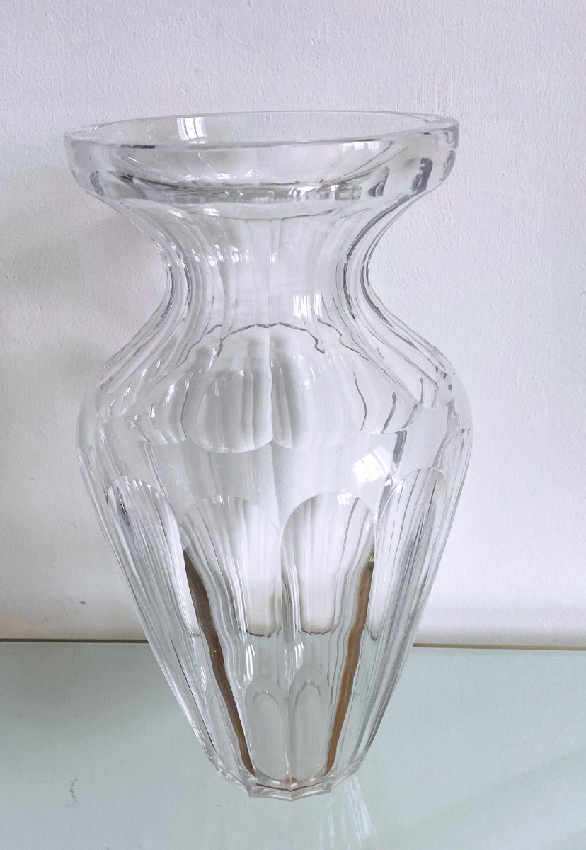 Baccarat Crystal Vase, Malmaison Model, Early 20th Century-photo-4
