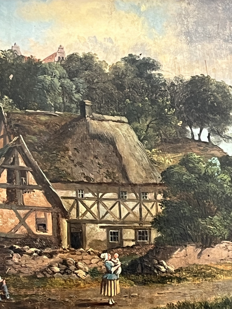 Genre Scene Painting, Northern School, 19th Century-photo-4