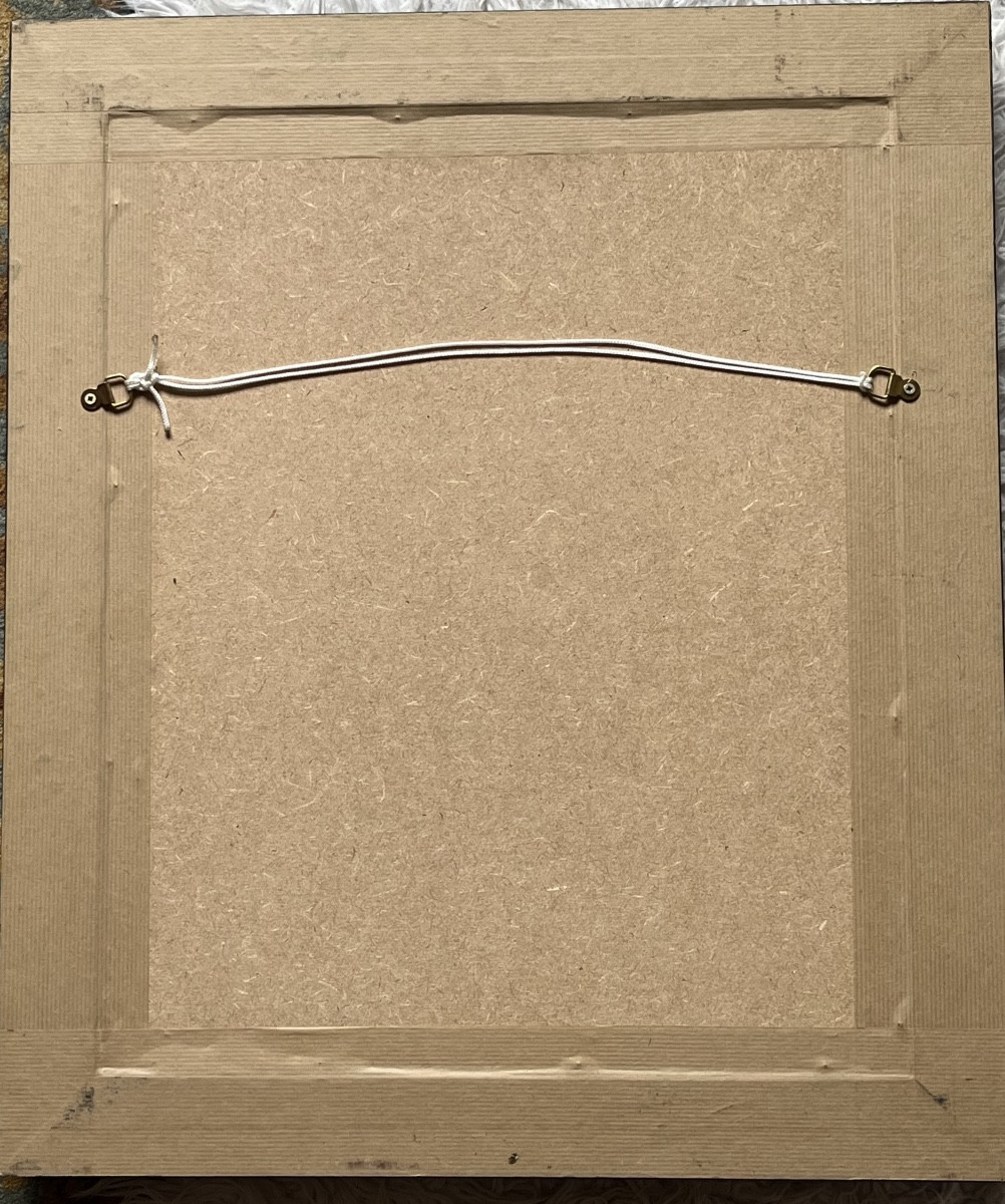 Tableau, portrait de jeune femme au feuillage dans les cheveux, pastel XIX eme-photo-1