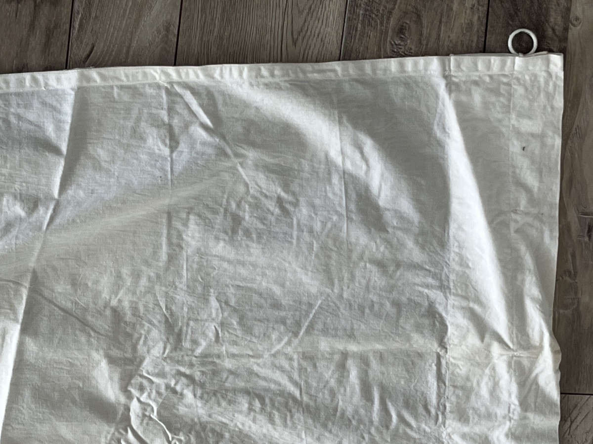 Rideau ancien en dentelle et motifs floraux ajourés fin du XIX eme-photo-3