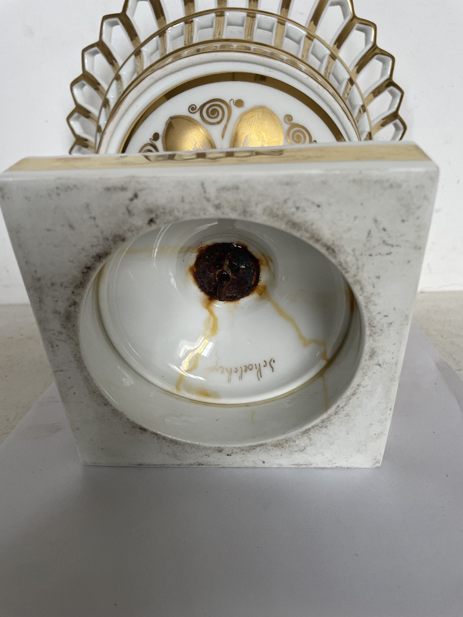Coupe à fruit en porcelaine signée Schoelcher-photo-6