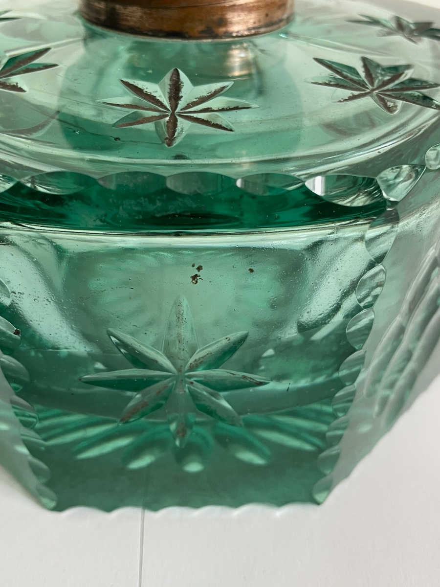 Encrier exceptionnel en cristal probablement Saint Louis Art Nouveau -photo-2