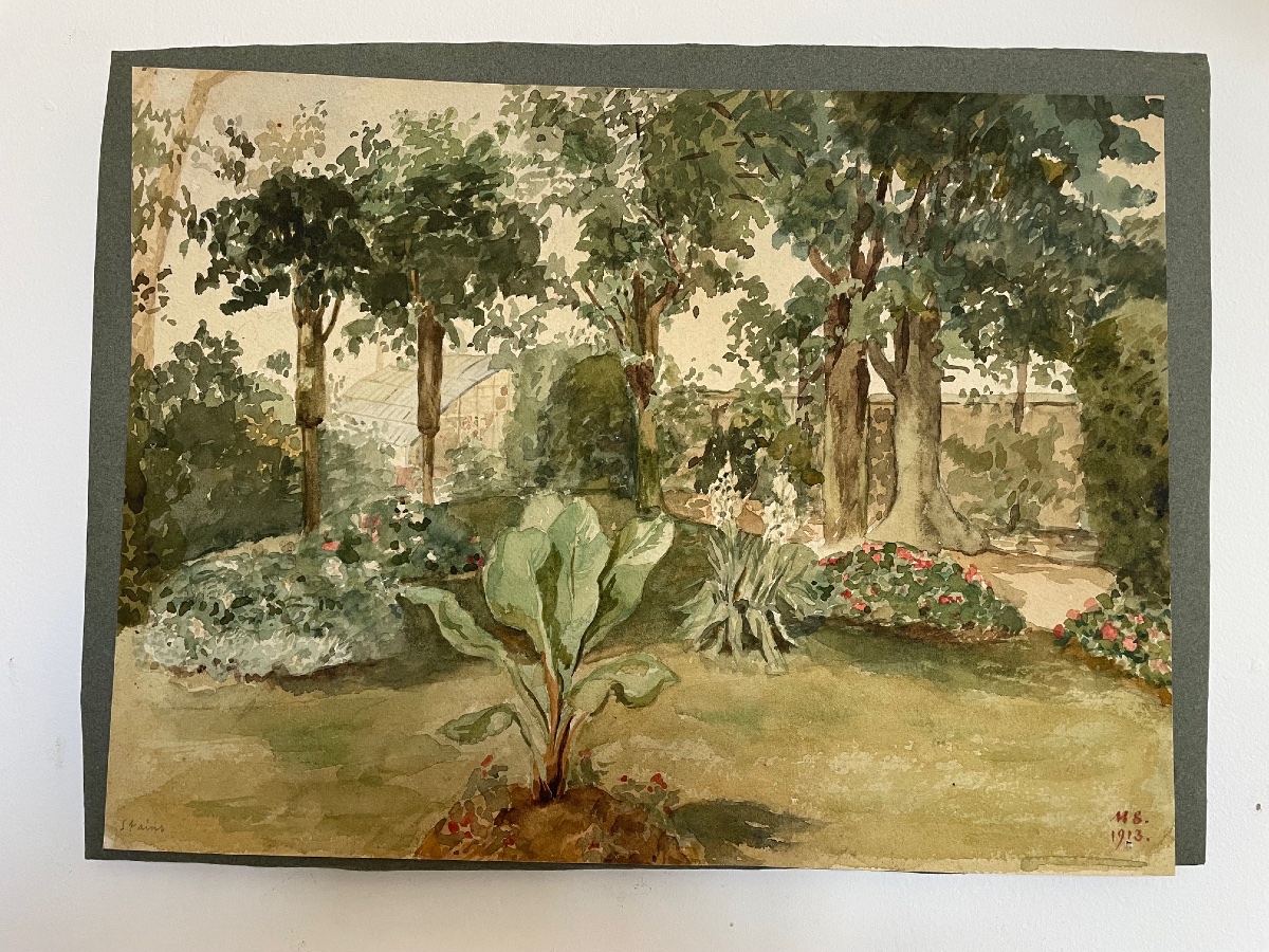 An Old Painting Depicting A View Of Stains Hst 