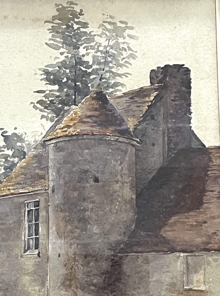 Tableau, vue sur le Château de Test Milon  à  Sementron dans l Yonne de Germaine Penigaud-photo-3