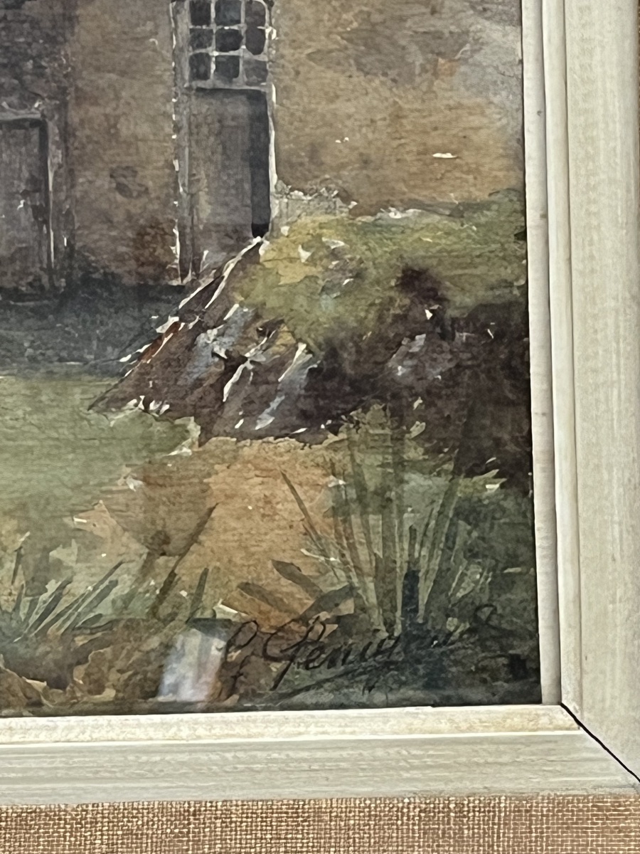 Tableau, vue sur le Château de Test Milon  à  Sementron dans l Yonne de Germaine Penigaud-photo-6