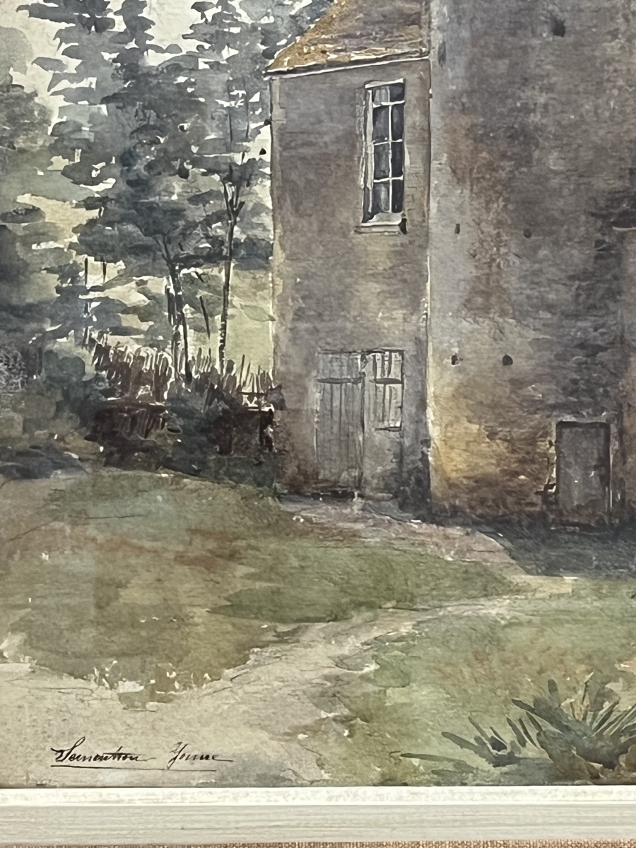 Tableau, vue sur le Château de Test Milon  à  Sementron dans l Yonne de Germaine Penigaud-photo-1