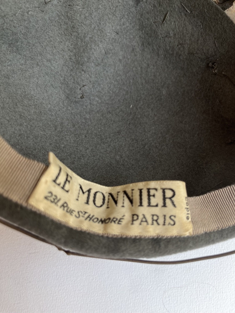 Vintage Floppy Hat With A Le Monnier Label From Rue Saint-honoré -photo-2