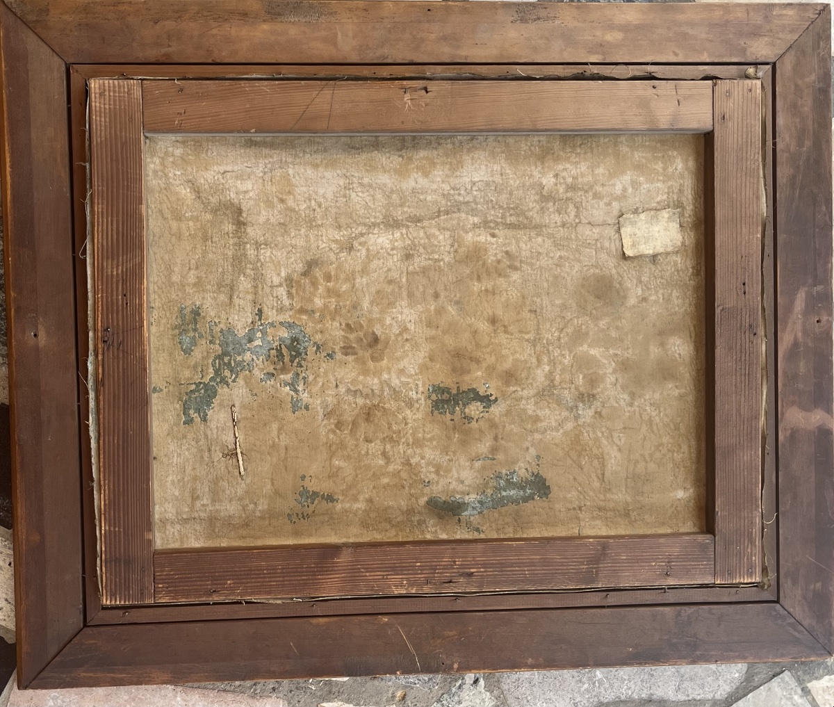 Painting, Still Life With Flowers, Signed "hst" By Gilbert, Dated 1900-photo-1