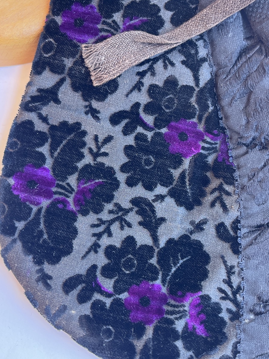 Coiffe ancienne région d Alsace en velours de préfet taffetas XIX eme-photo-3