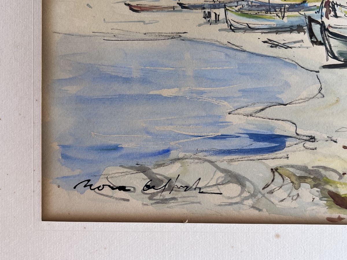 Tableau , plage de Callela ( Costa Brava) 1962 de Jaume Roca Del pech-photo-3