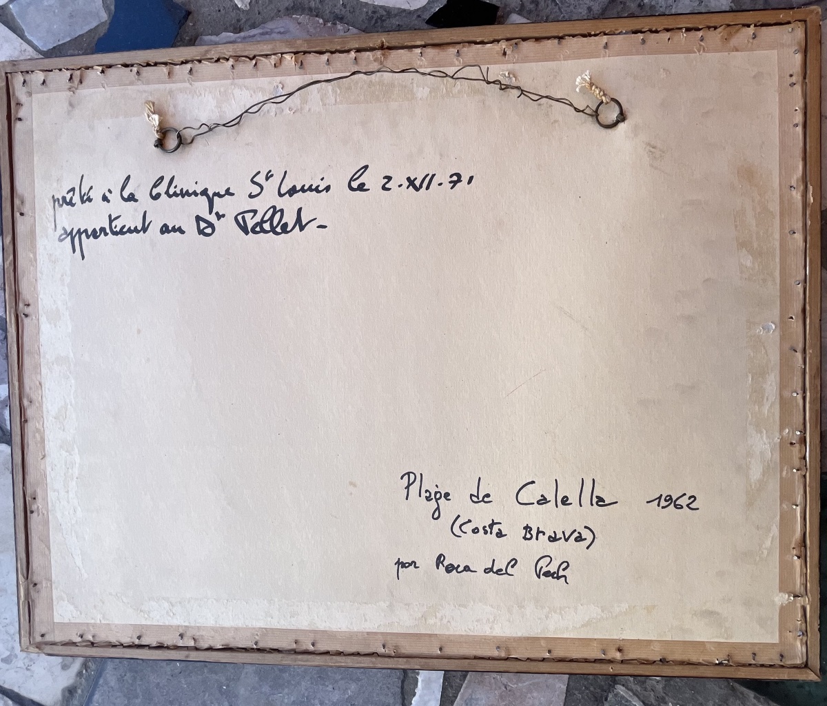 Tableau , plage de Callela ( Costa Brava) 1962 de Jaume Roca Del pech-photo-2