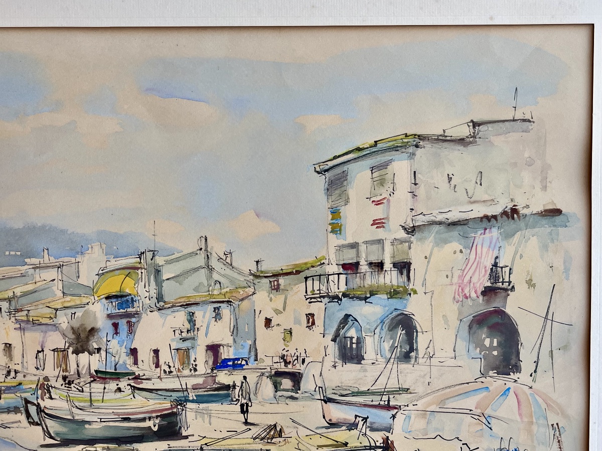 Tableau , plage de Callela ( Costa Brava) 1962 de Jaume Roca Del pech-photo-3
