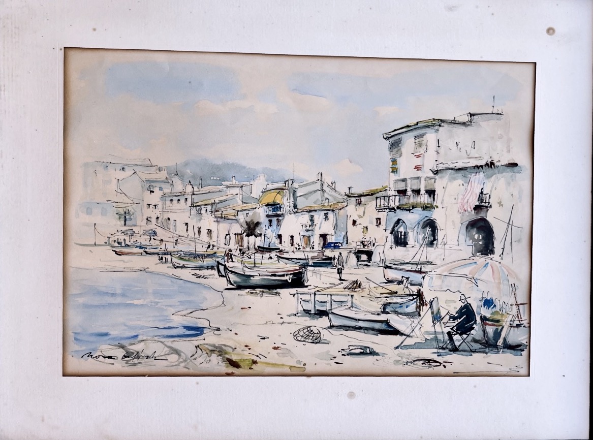Tableau , plage de Callela ( Costa Brava) 1962 de Jaume Roca Del pech