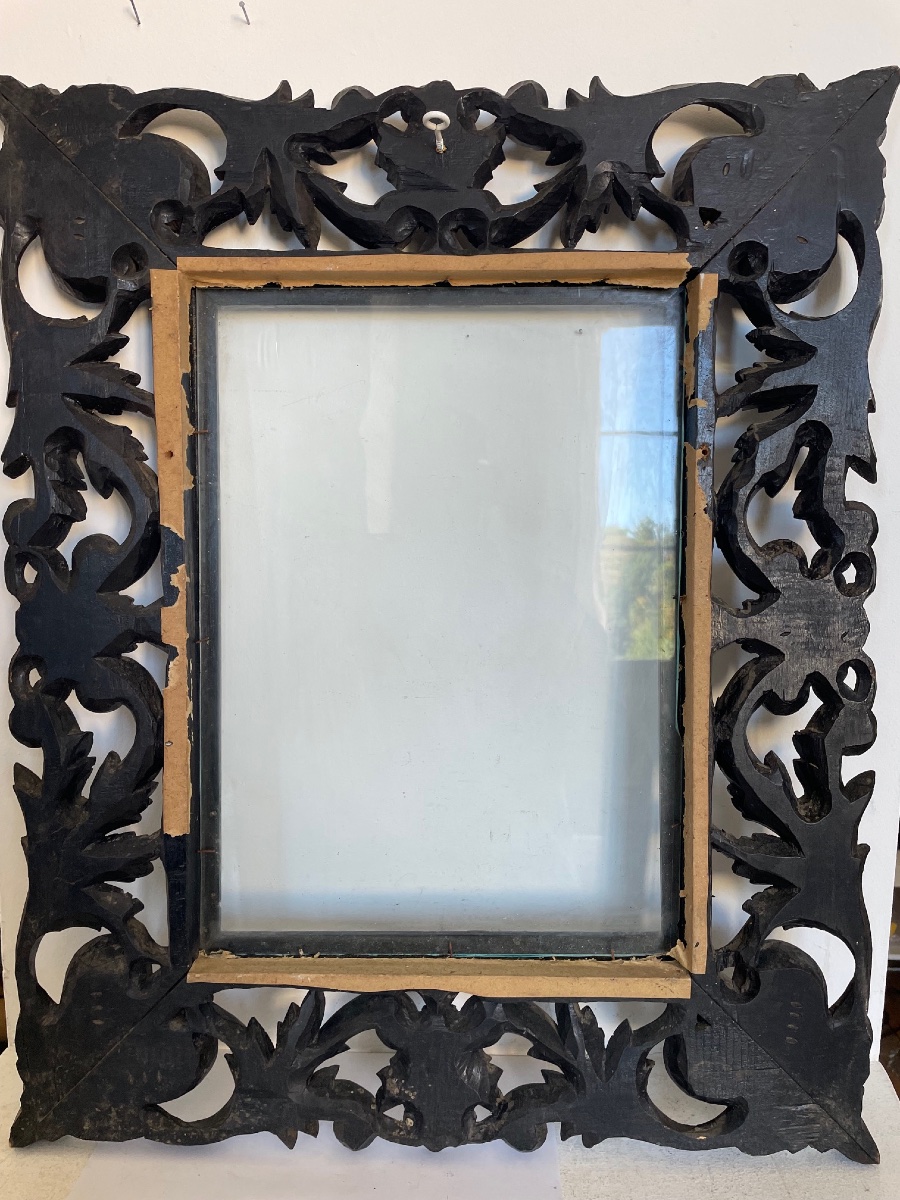 Pair Of Blackened Wooden Frames, Napoleon III Period-photo-3