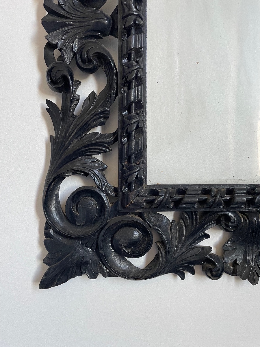 Pair Of Blackened Wooden Frames, Napoleon III Period-photo-1