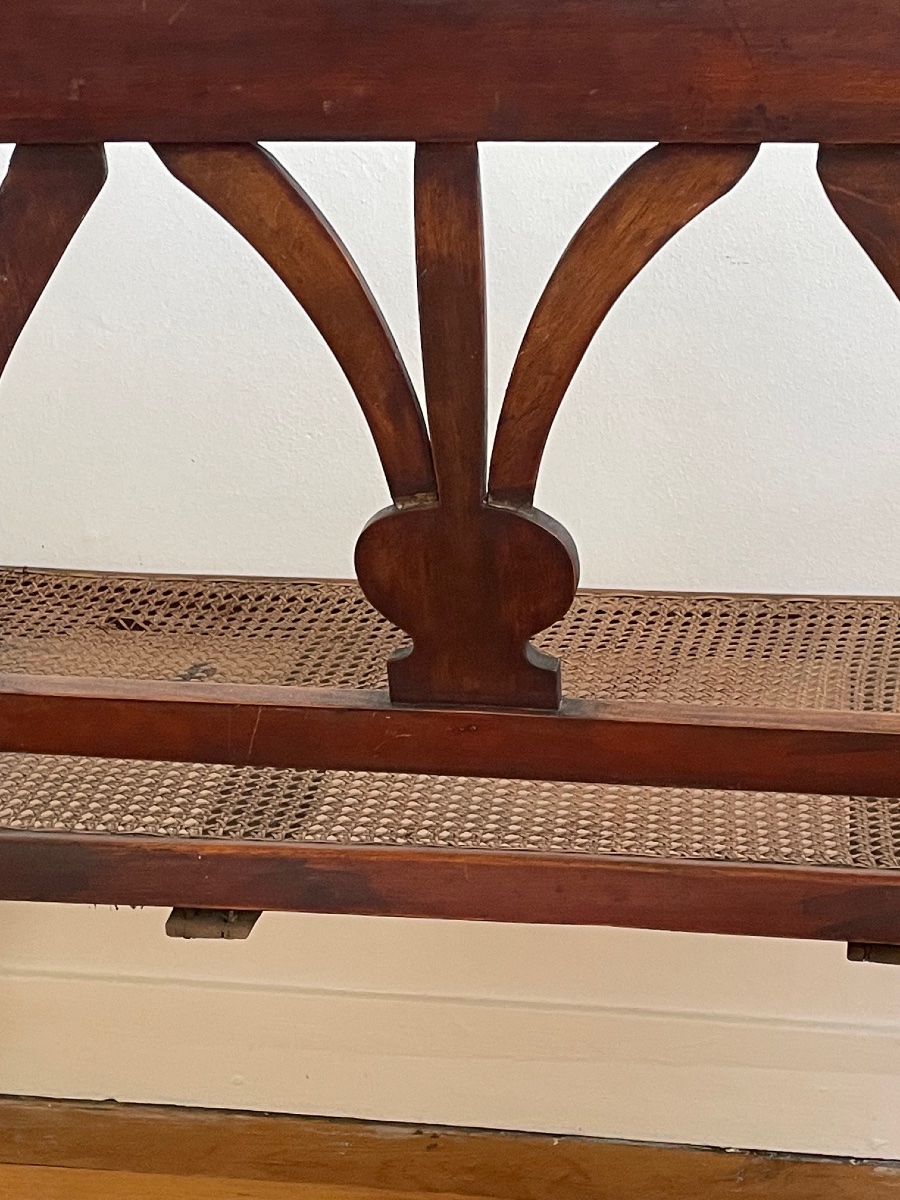Curved Wooden Bistro Bench, Art Nouveau Thonet Style?-photo-4