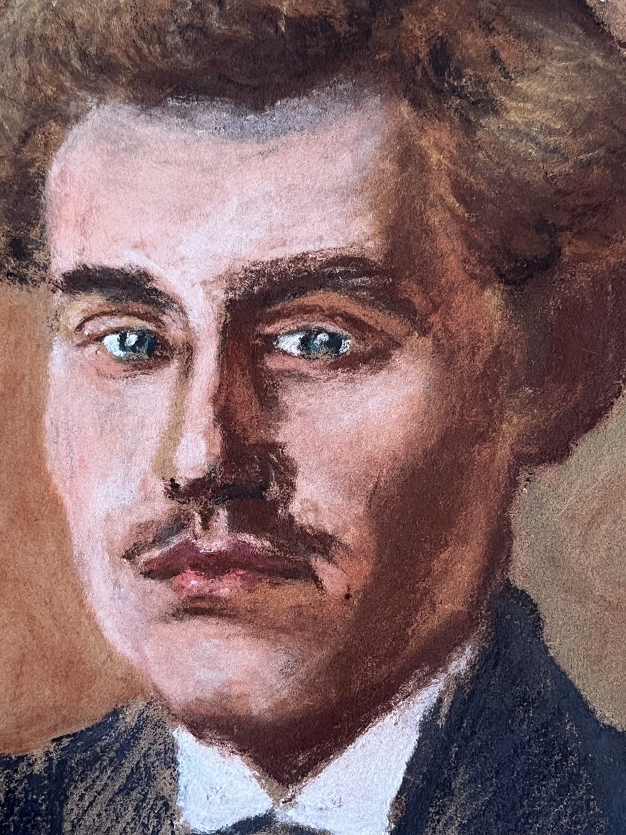 Painting, Portrait Of A Young Man, Probably By Marie Augustin Zwiller -photo-2