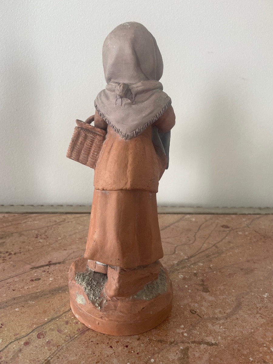 Pair Of Terracotta Figurines Signed By Sc Collot -photo-2