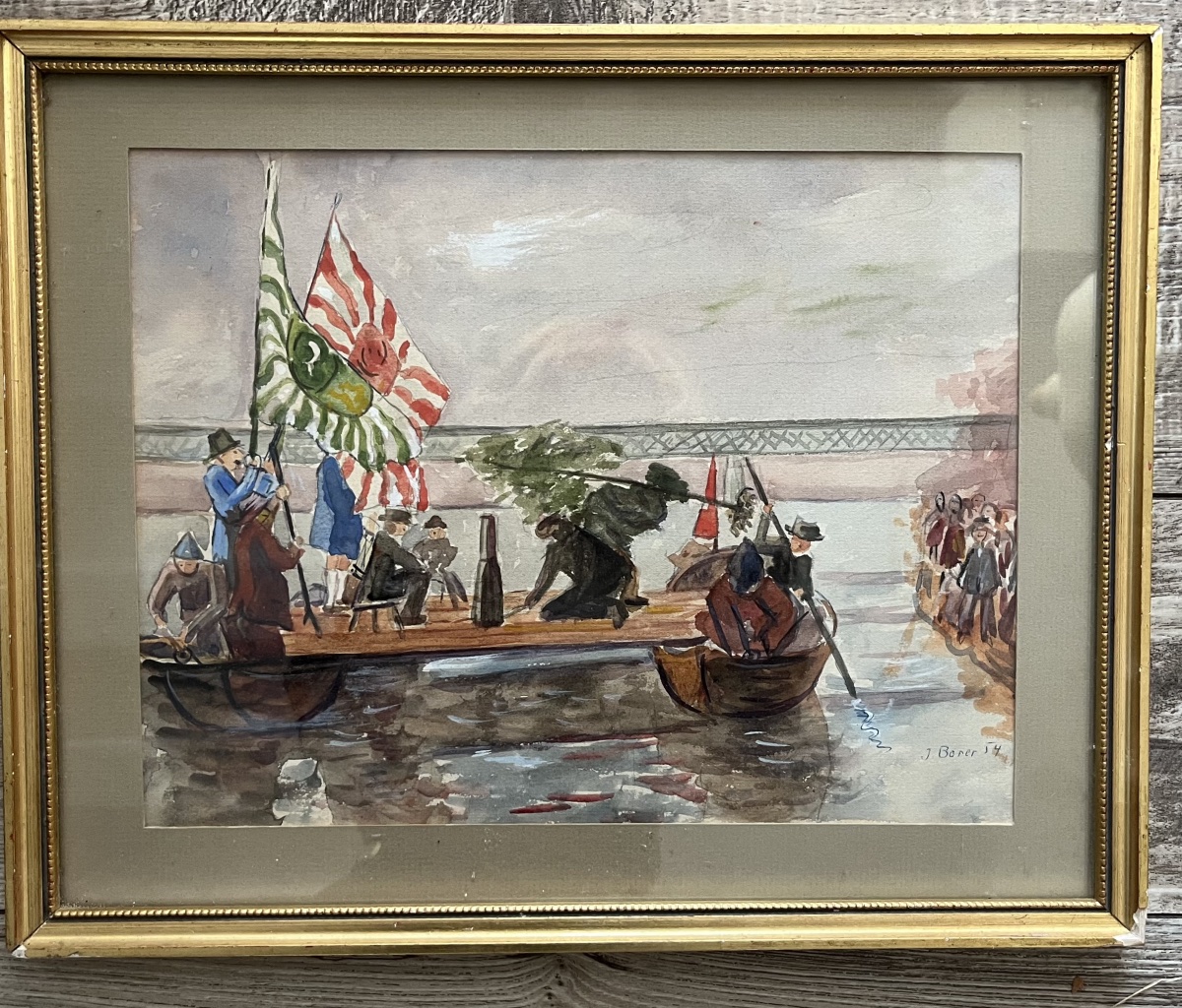 Tableau , la course à la bouillie de Millet, la Hirsebreifahrt