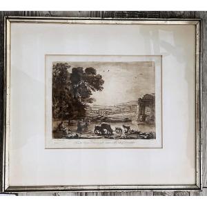 Tableau,eau forte de Claude le Lorrain par John Boydell en 1775