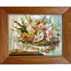 Painting, Still Life With Flowers, Signed "hst" By Gilbert, Dated 1900