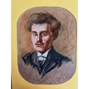 Tableau , portrait d un jeune homme probablement de Marie Augustin Zwiller